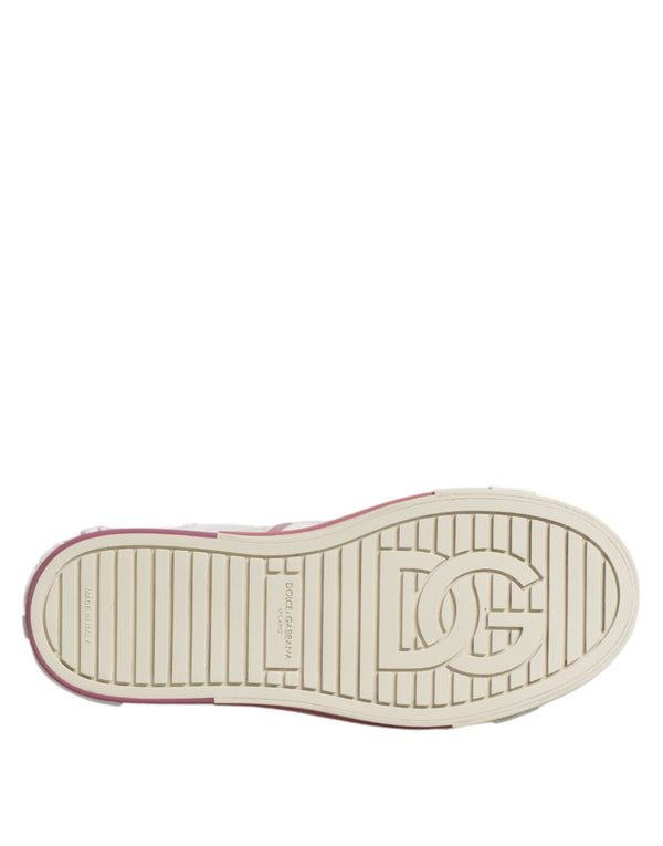Weiß Rosa Leder Low Top Turnschuhe Schuhe