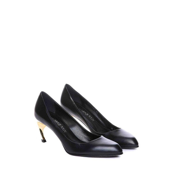 Schwarze High-Heel-Pumps aus Lammleder