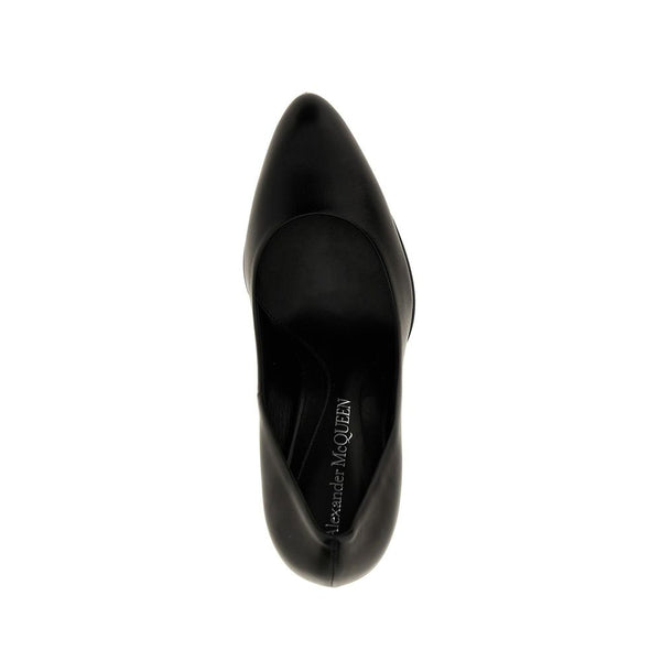 Schwarze High-Heel-Pumps aus Lammleder