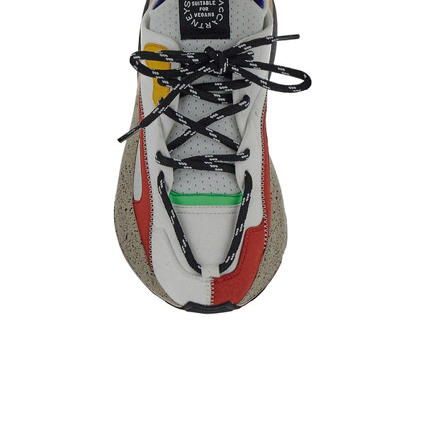 Weiße Chunky Sneakers aus veganem Leder