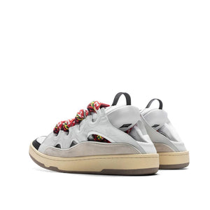 Weiße Plateau-Sneaker aus Kalbsleder