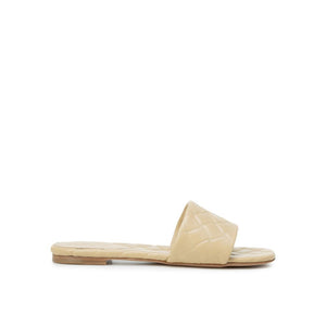 Beige Sandalen aus Lammleder