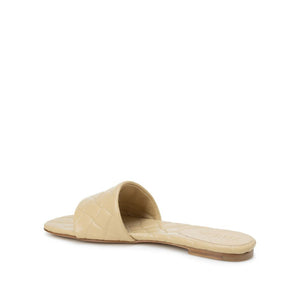 Beige Sandalen aus Lammleder