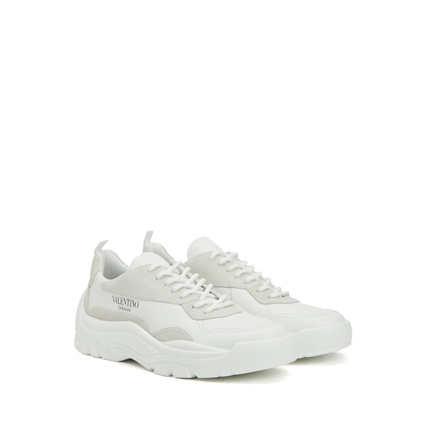 Weiße Sneakers aus Leder mit niedrigem Schaft