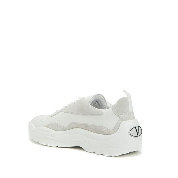 Weiße Sneakers aus Leder mit niedrigem Schaft