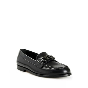 Elegante schwarze Lederslipper
