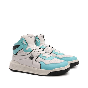 Weiße High-Top-Sneaker aus Kalbsleder