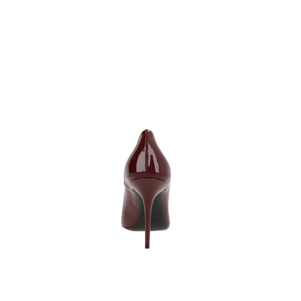 Plateau-Pumps aus rotem Kalbsleder
