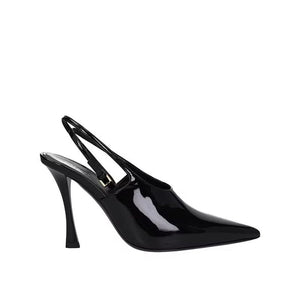 Schwarze High-Heel-Pumps aus Kalbsleder