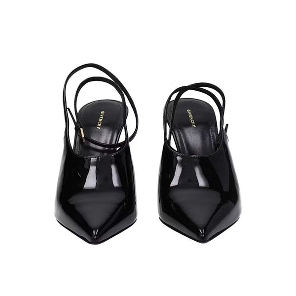 Schwarze High-Heel-Pumps aus Kalbsleder