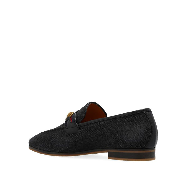 Elegante Schwarze Stoff-Loafer zum Hineinschlüpfen