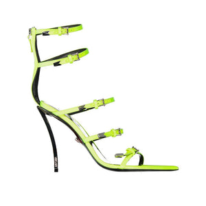 Gelbe Seiden-Stilettos