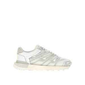Weiße Stoff-Sneaker