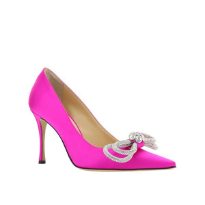 Bunte Kalbshaut-Pumps mit hohem Absatz