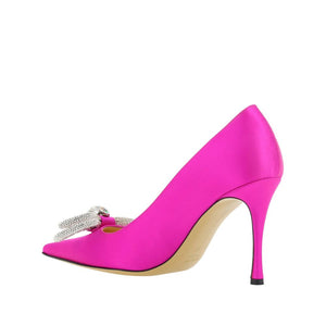 Bunte Kalbshaut-Pumps mit hohem Absatz