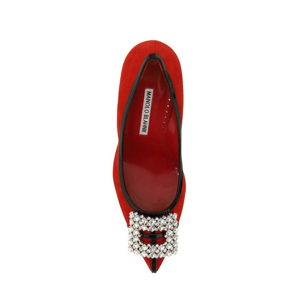 Rote Lederpumps mit hohem Absatz