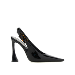 Schwarze High-Heel-Pumps aus Kalbsleder