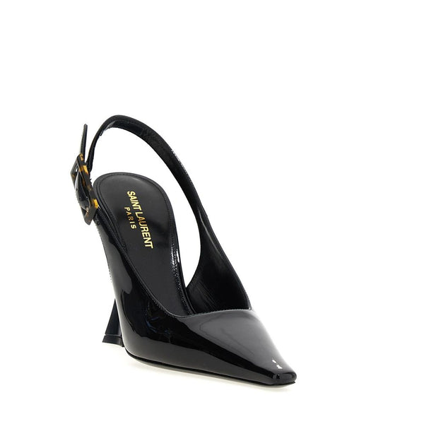 Schwarze High-Heel-Pumps aus Kalbsleder