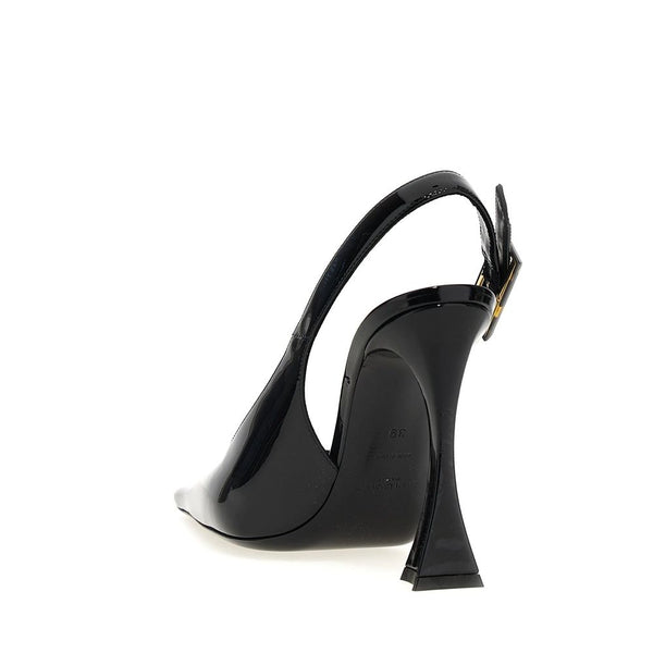 Schwarze High-Heel-Pumps aus Kalbsleder