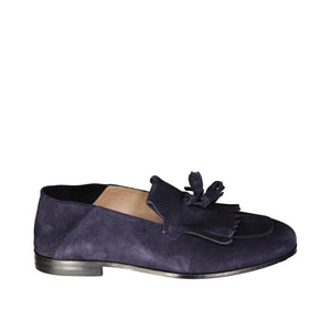 Elegante blaue Loafer aus Kalbsleder