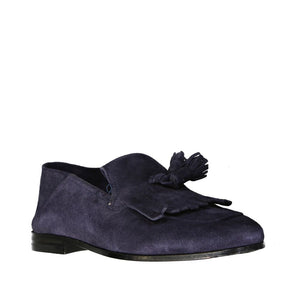 Elegante blaue Loafer aus Kalbsleder