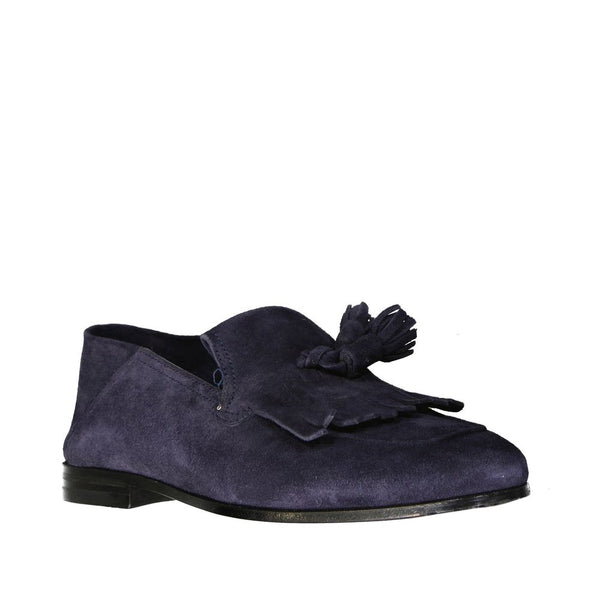 Elegante blaue Loafer aus Kalbsleder