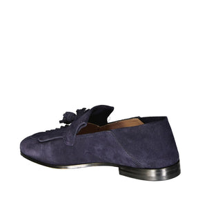 Elegante blaue Loafer aus Kalbsleder