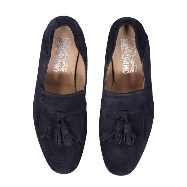 Elegante blaue Loafer aus Kalbsleder