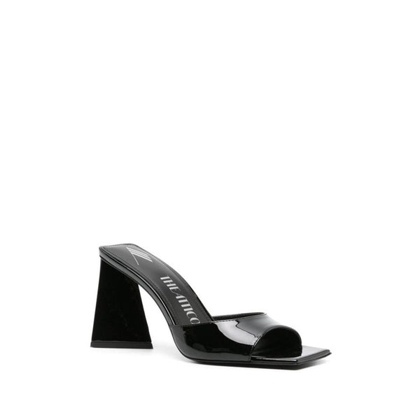 Schwarze Sandalen aus Kalbsleder mit Stiletto-Absatz