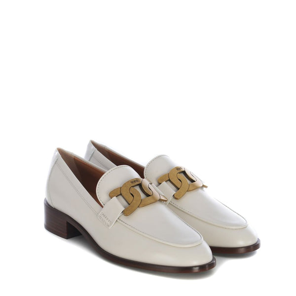 Weiße Loafer aus Kalbsleder