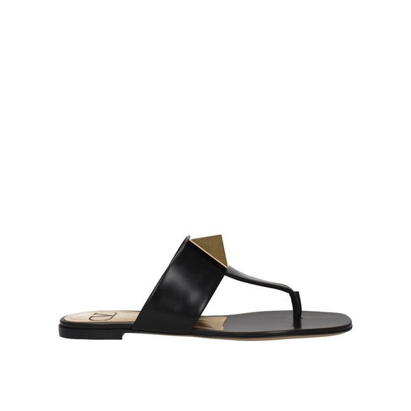 Schwarze Sandalen aus Kalbsleder mit Riemen