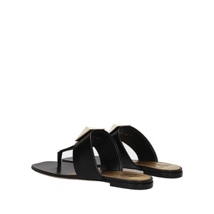 Schwarze Sandalen aus Kalbsleder mit Riemen