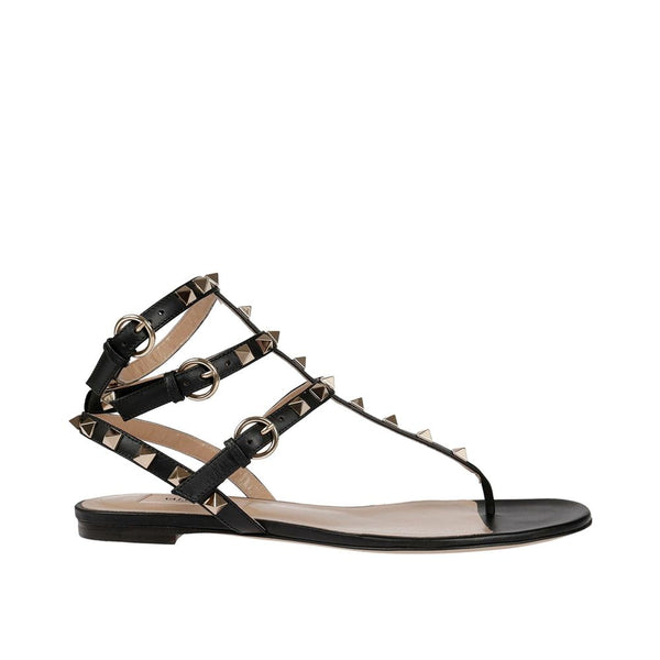 Schwarze Sandalen aus Kalbsleder