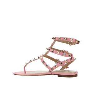 Sandalen mit bunten Kalbshautriemen