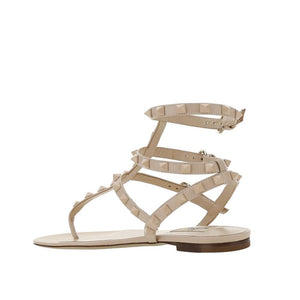 Bunte Sandalen aus Kalbsleder mit Zehensteg