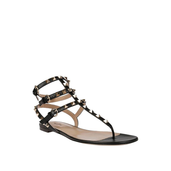 Schwarze Sandalen aus Kalbsleder