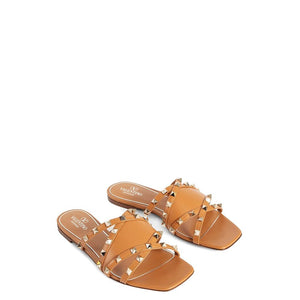 Braune Sandalen mit Kalbshaut-Riemen