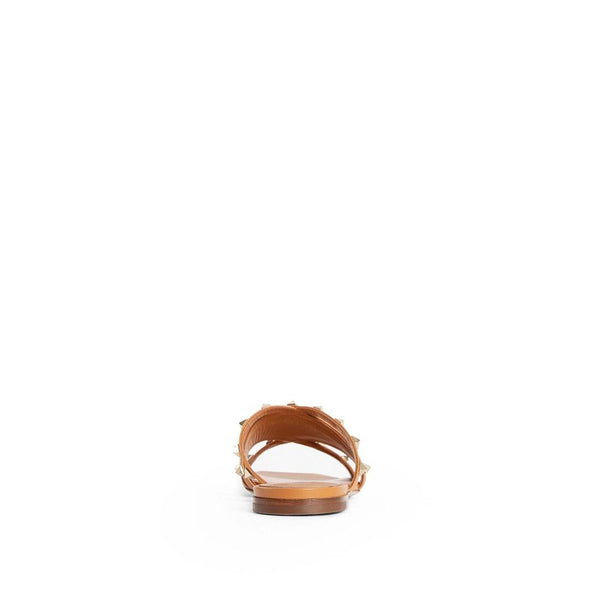 Braune Sandalen mit Kalbshaut-Riemen