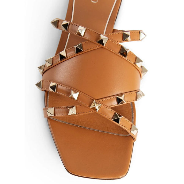 Braune Sandalen mit Kalbshaut-Riemen