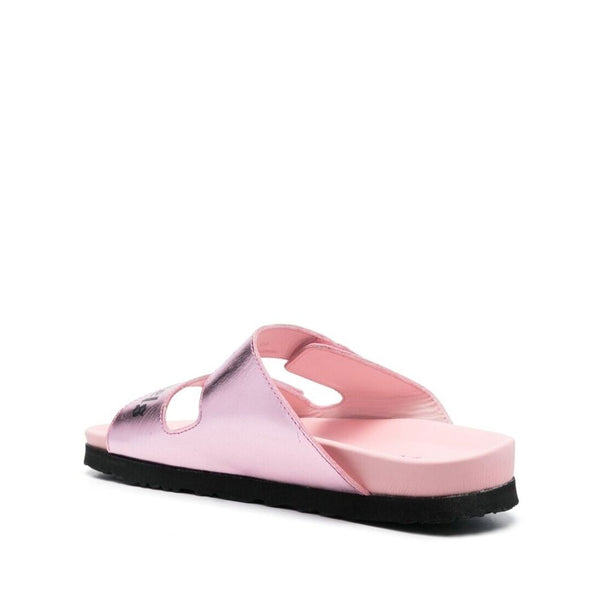 Sandalen aus mehrfarbigem Kalbsleder