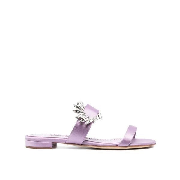 Lila Seidensandalen