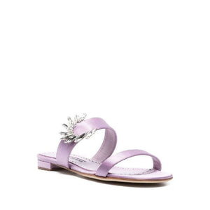 Lila Seidensandalen