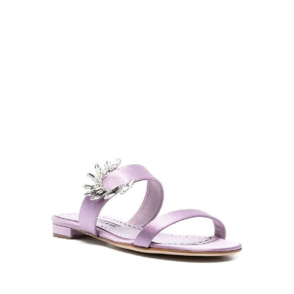 Lila Seidensandalen