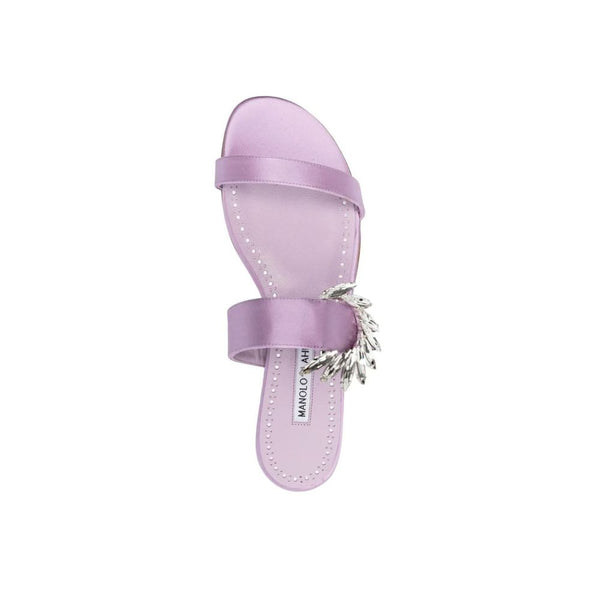 Lila Seidensandalen