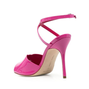 Bunte Kalbshaut-Pumps mit hohem Absatz