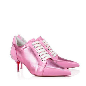 Buntes Kalbshaar-Schnürschuh