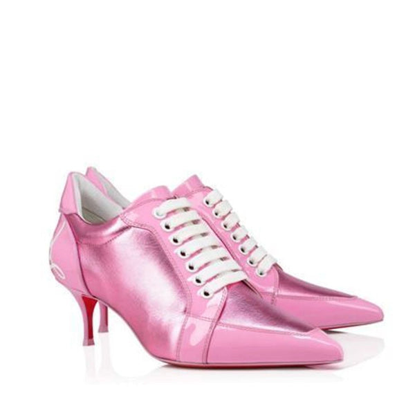 Buntes Kalbshaar-Schnürschuh