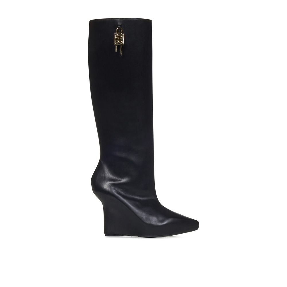 Stiefel aus schwarzem Kalbsleder