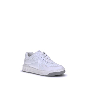 Weiße Kalbshaut Bos Taurus Sneakers mit niedrigem Schaft