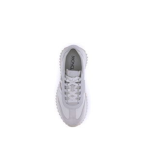 Weiße Polyamid-Sneaker mit niedrigem Schaft